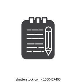 Write note icon vector vector symbol.