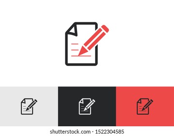 Write a Note Icon - Writing text sign vector