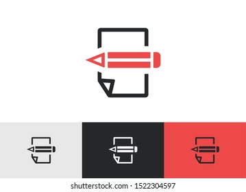 Write a Note Icon - Writing text sign vector