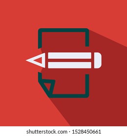 Write a Note Icon - Writing text sign vector