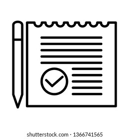 Write a Note Icons. Illustration symbol design template for web mobile UI element. Perfect color modern pictogram on editable stroke. File icons for your business project - Vector