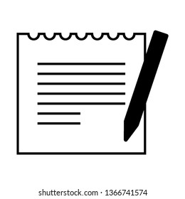 Write a Note Icons. Illustration symbol design template for web mobile UI element. Perfect color modern pictogram on editable stroke. File icons for your business project - Vector
