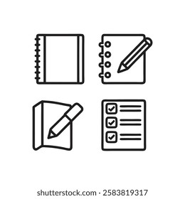 Write a Note Icons for Journaling and Creative Writing