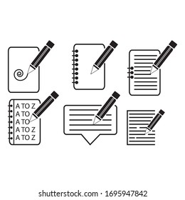 Write a Note Icons vector graphics