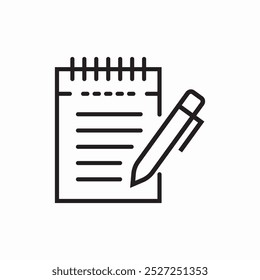 write notebook icon sign vector