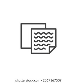 Write Notes line icon. linear style sign for mobile concept and web design. Sticky notes with text outline vector icon. Symbol, logo illustration. Vector graphics
