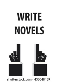 WRITE NOVELS typography vector illustration