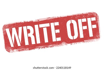 Write off grunge rubber stamp on white background, vector illustration