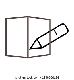 Write on A Book, Notebook Icon
