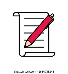 write on paper or book icon