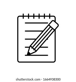 write on paper or book icon