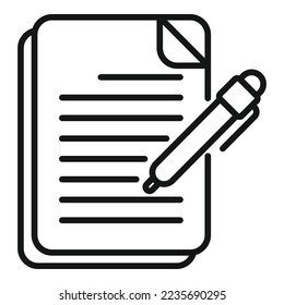 Write paper idea icon outline vector. Business solution. Power finance