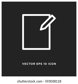 Write paper vector icon