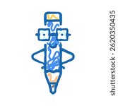 write pen character doodle icon sketch vector. write pen character sign. isolated symbol illustration