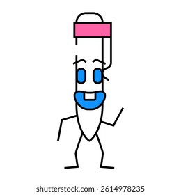 write pen character line icon vector. write pen character sign. isolated symbol illustration