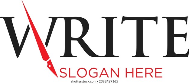 write pen idea vector logo design