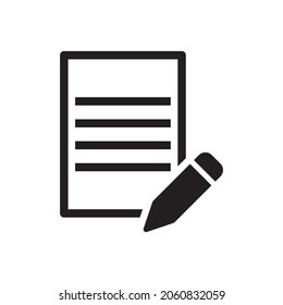 Write Pencil Document icon sign symbol