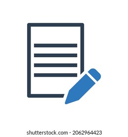 Write Pencil Document icon sign symbol