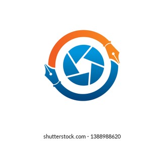 Write and Photography Logo Template, Icon, Symbol