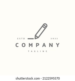 Escribir símbolo de signo de icono premium. Ilustración vectorial del diseño del logotipo vintage de Hipster