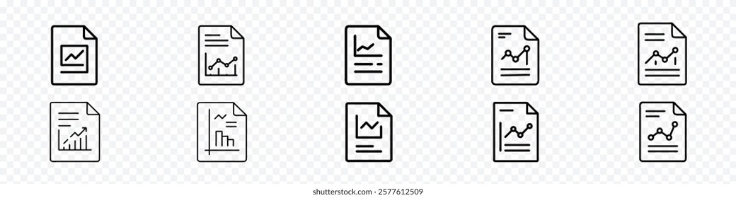 Write Report line icon. report icon from strategy, Business Report graph icon set