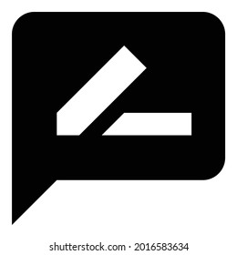 Write review icon on the white background.