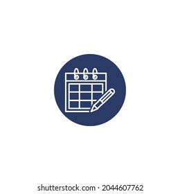 write schedule date calendar icon vector