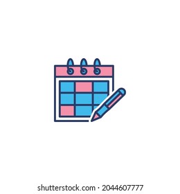 write schedule date calendar icon vector