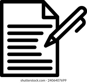 Write single vector line icon