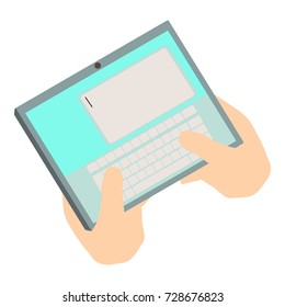Write tablet icon. Isometric illustration of write tablet icon for web