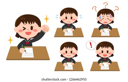 
Write test documentation Sailor suit Female student set