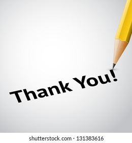 write text thank you