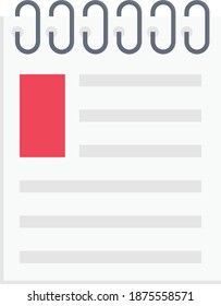 write vector colour flat icon