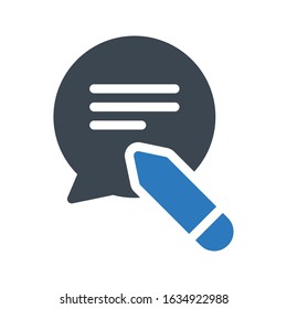 write vector glyph  color icon  