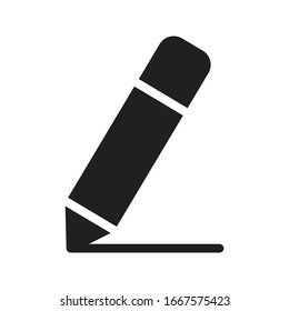 write vector glyph flat icon 