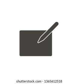 Write vector icon. Element of interface for mobile concept and web apps illustration. Thin glyph icon for website design and development, app development. Vector icon