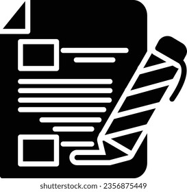 Write Vector Icon Glyph Style