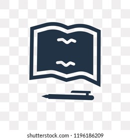Write vector icon isolated on transparent background, Write transparency concept can be used web and mobile