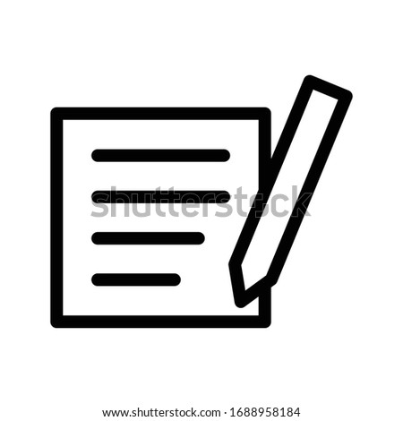 write vector thin line icon 