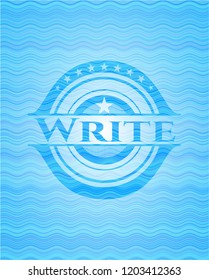 Write water concept emblem.