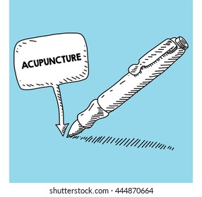 writen on the speech bubble with pen