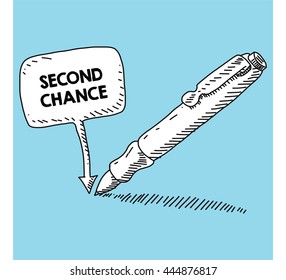 writen on the speech bubble with pen