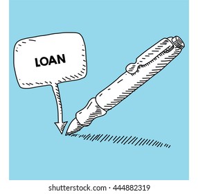 writen on the speech bubble with pen