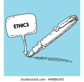 writen on the speech bubble with pen