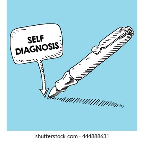 writen on the speech bubble with pen