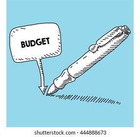 writen on the speech bubble with pen