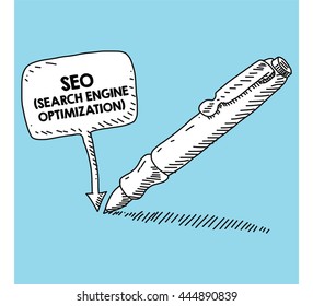 writen on the speech bubble with pen