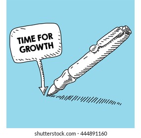 writen on the speech bubble with pen