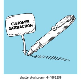 writen on the speech bubble with pen