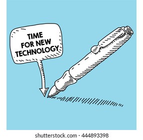 writen on the speech bubble with pen